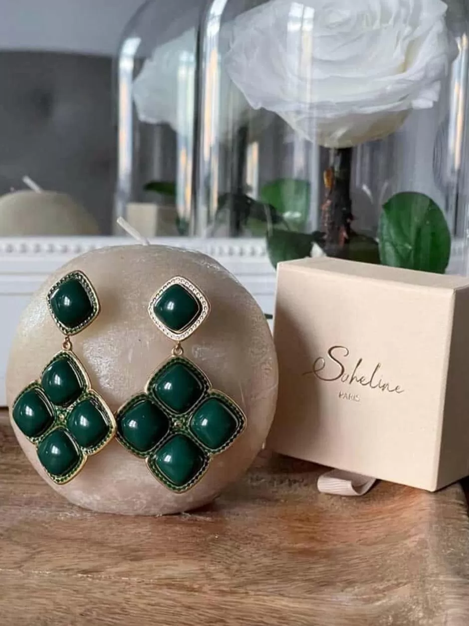 Femmes Saheline Boucles D'Oreille & Earcuff*Boucles D'Oreille Vert Adele