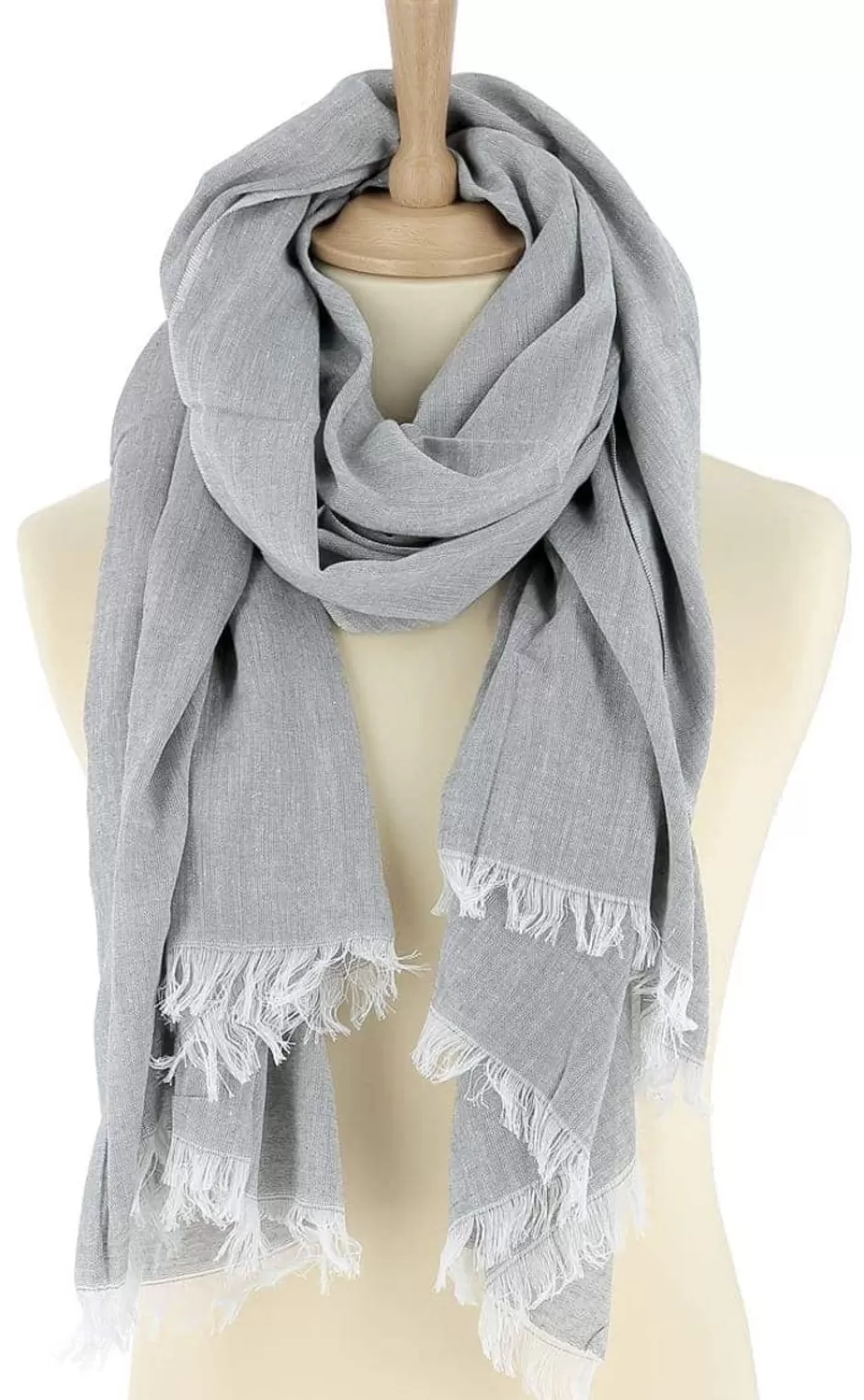 Homme Saheline Foulard & Chèche Homme*Foulard Homme Gris Clair Louis