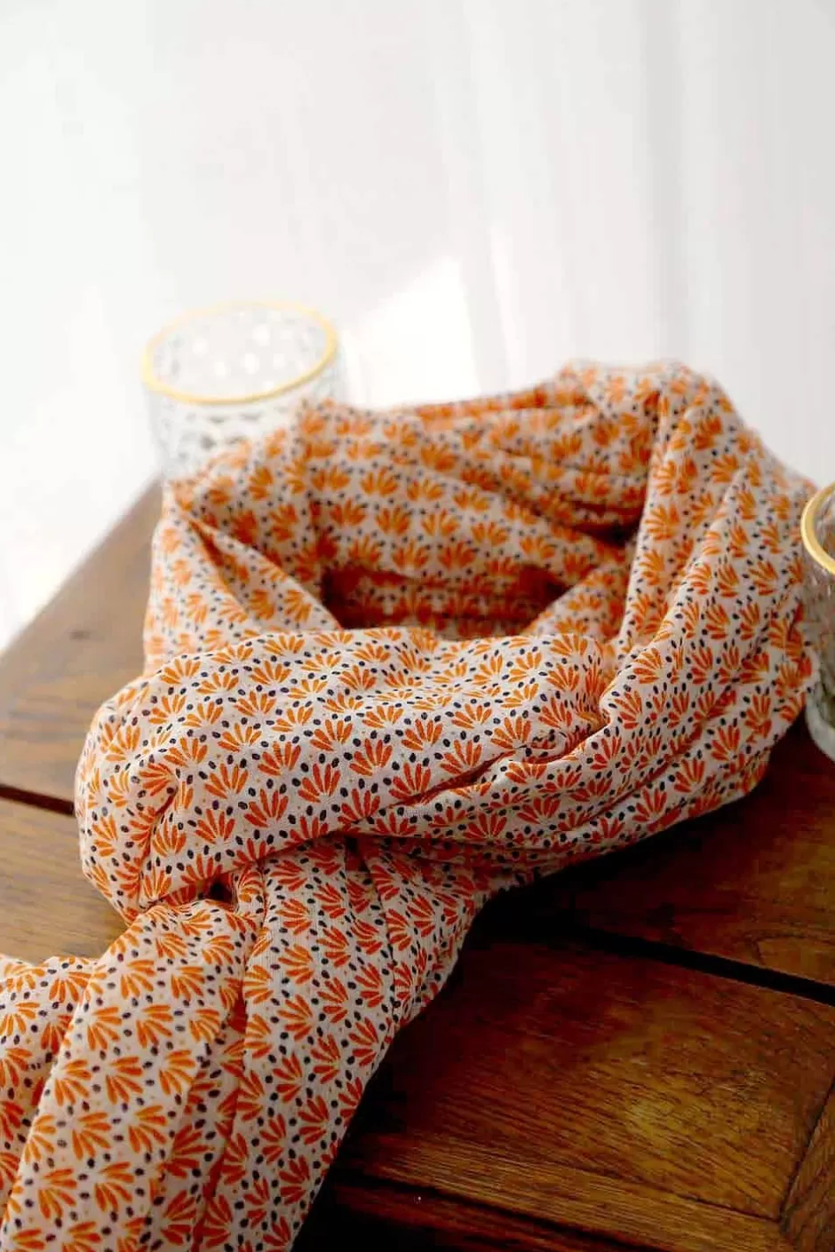 Homme Saheline Foulard & Chèche Homme*Foulard Homme Orange Brooklyn