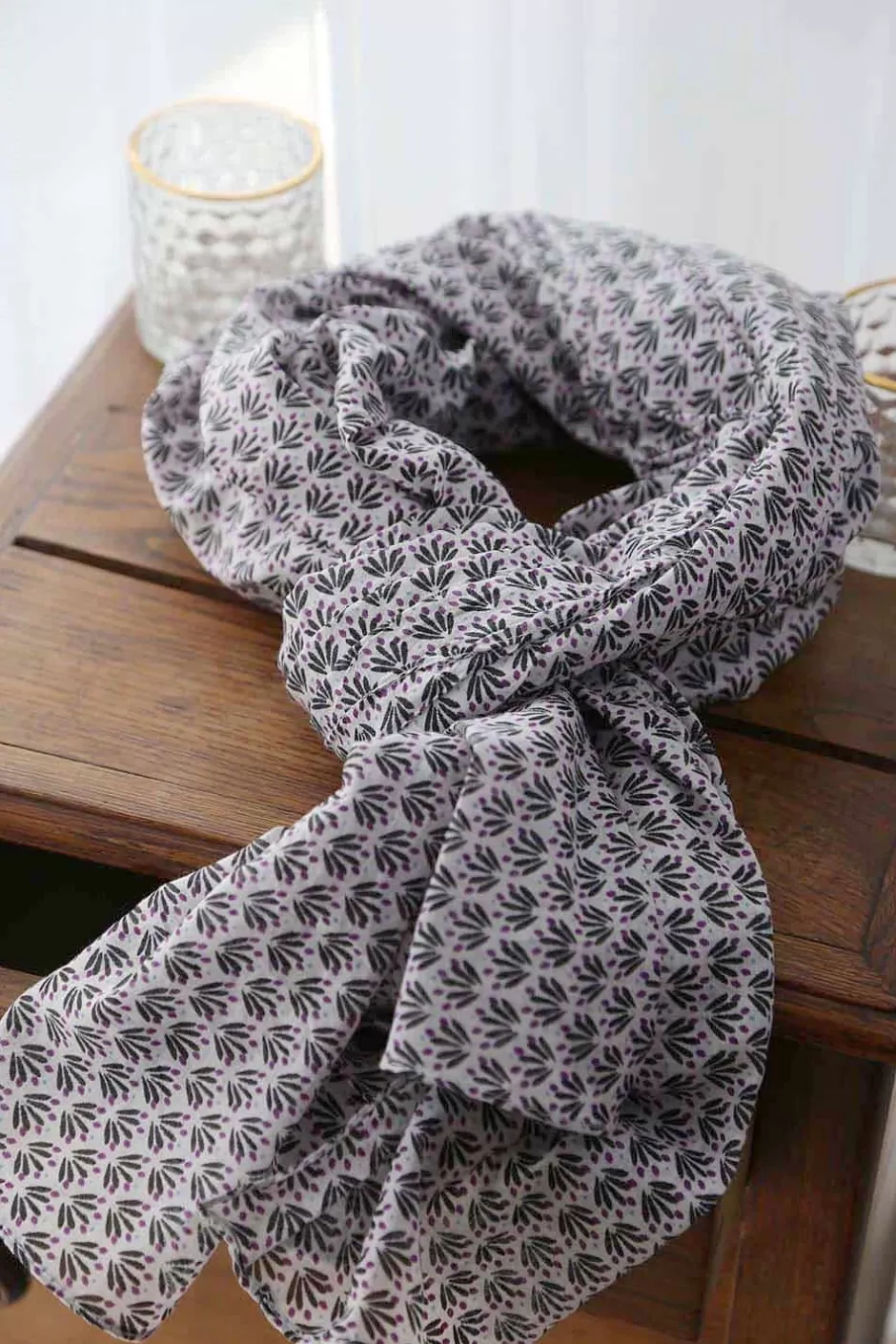 Homme Saheline Foulard & Chèche Homme*Foulard Homme Violet / Noir Brooklyn