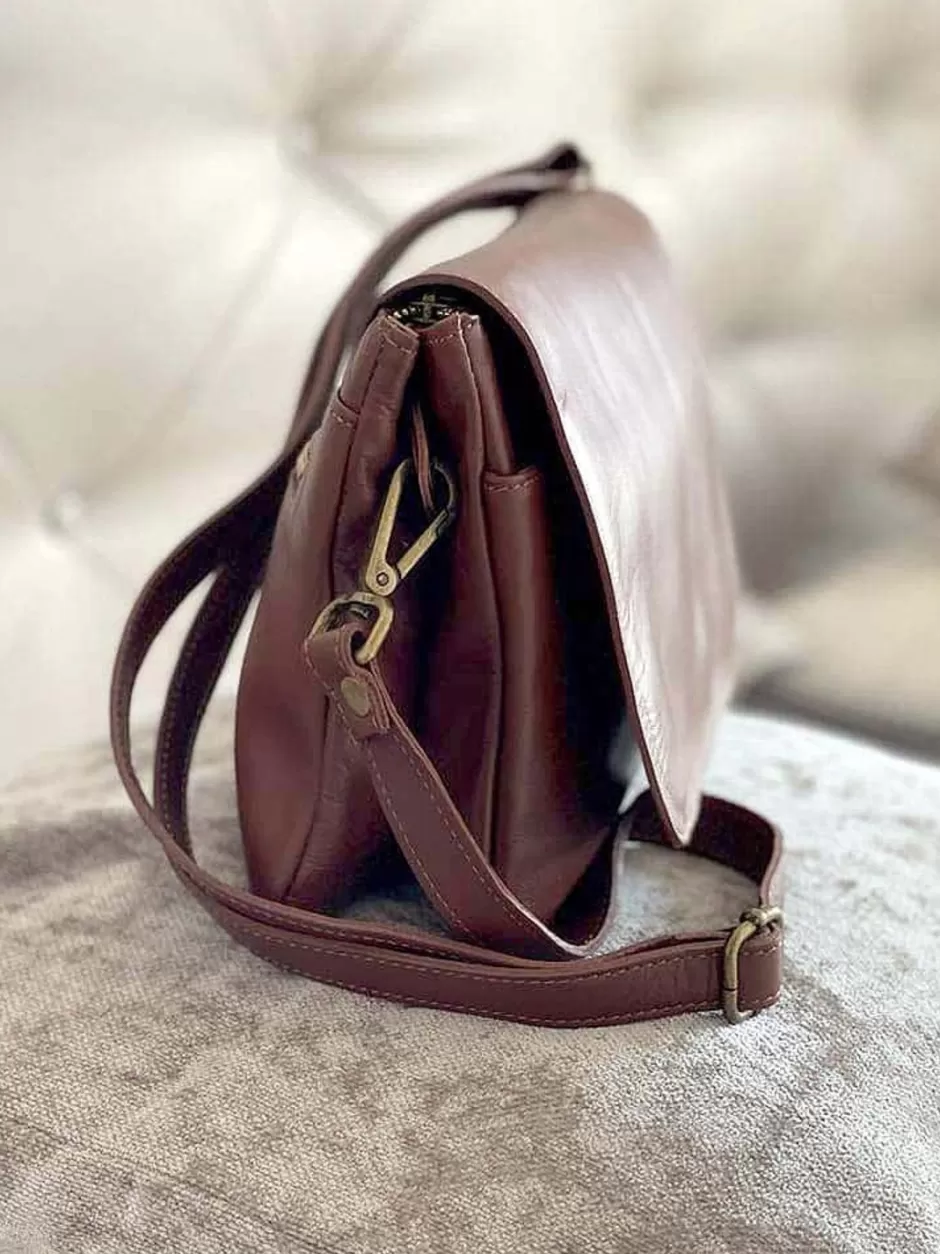 Femmes Saheline Sac Porte Epaule Avec Sangle*Sac Marron Linette